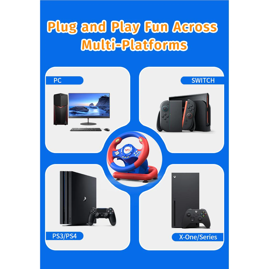 PXN V2 WL Wireless Steering Wheel for Nintendo Switch 2 - Image 11