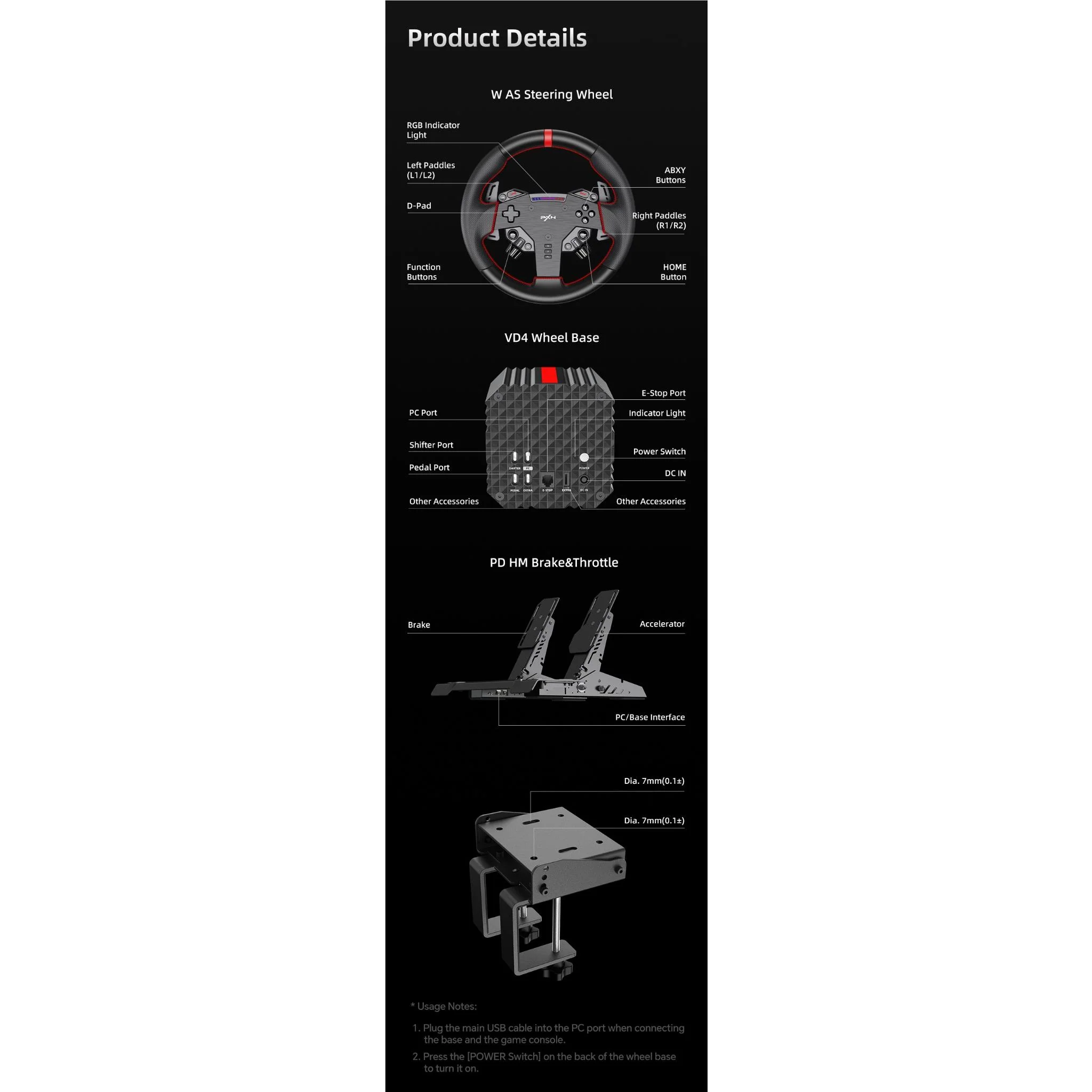 PXN VD4 Direct Drive 4Nm Racing Wheel Bundle for PC - Image 12