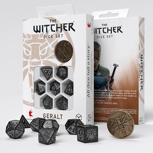 Q-Workshop The Witcher Dice Set Geralt Silver Sword - Image 2