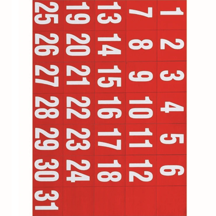 Quartet Magnetic Dates Blocks Red For Whiteboards Pack 31 - Image 2
