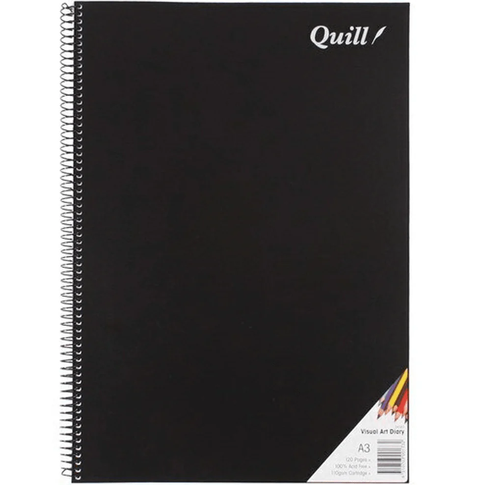 Quill 5 Pack Visual Art Diary 110GSM 120 Page A3 Book Bulk - Image 2