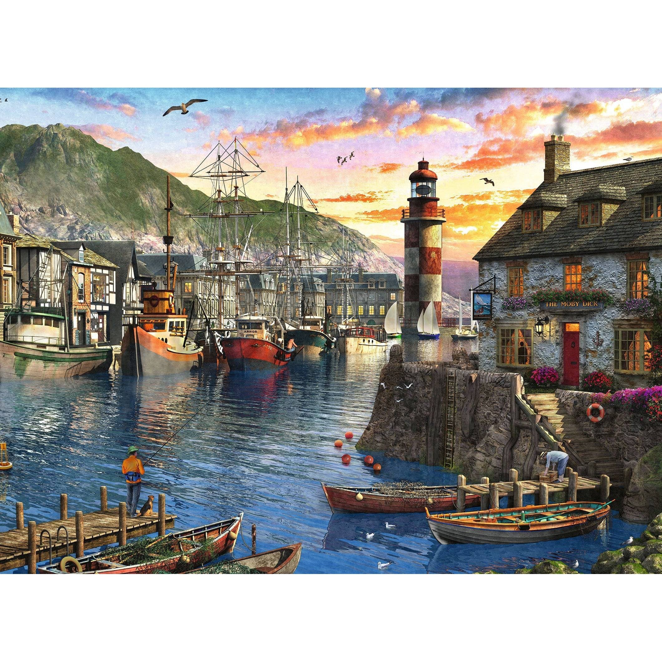 Ravensburger 500pc Sunrise at the Port Puzzle - Image 2