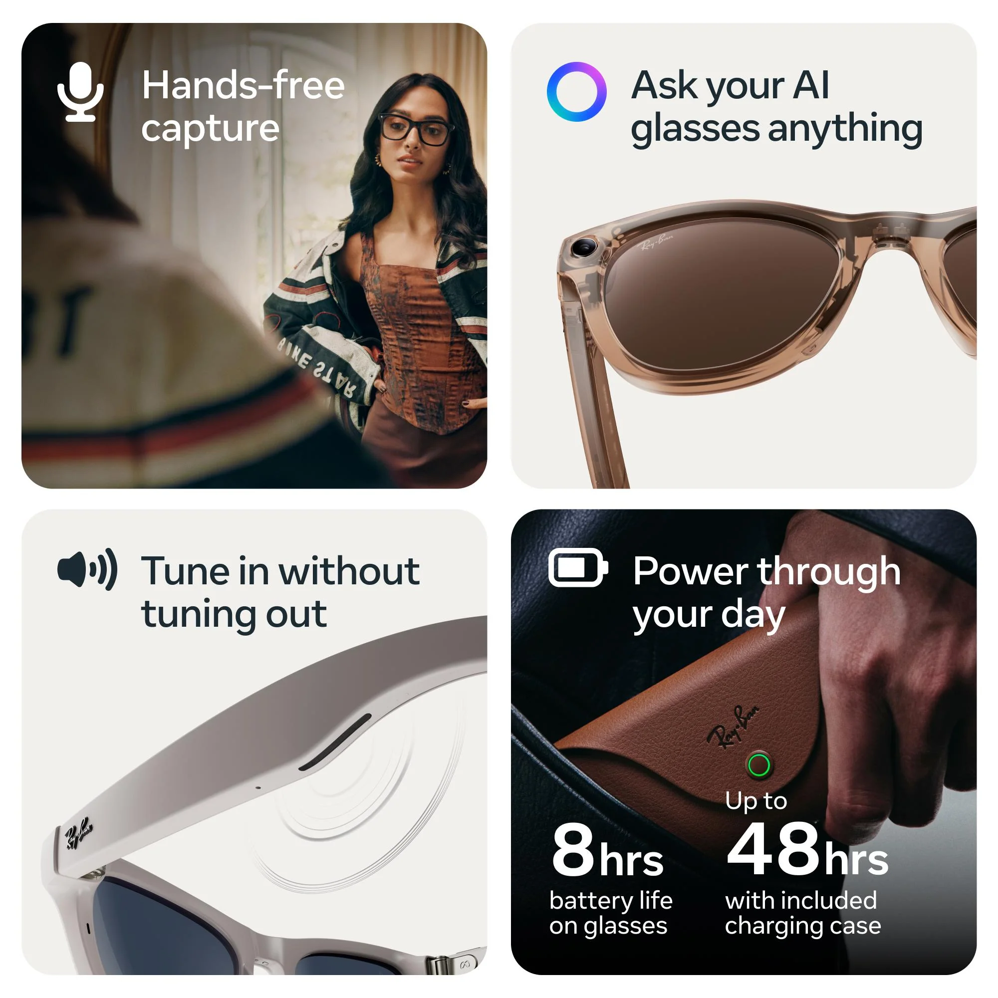 Ray-Ban | Meta Skyler Gen 2 AI Glasses (Shiny Transparent Peach/Transitions Brown) - Image 4
