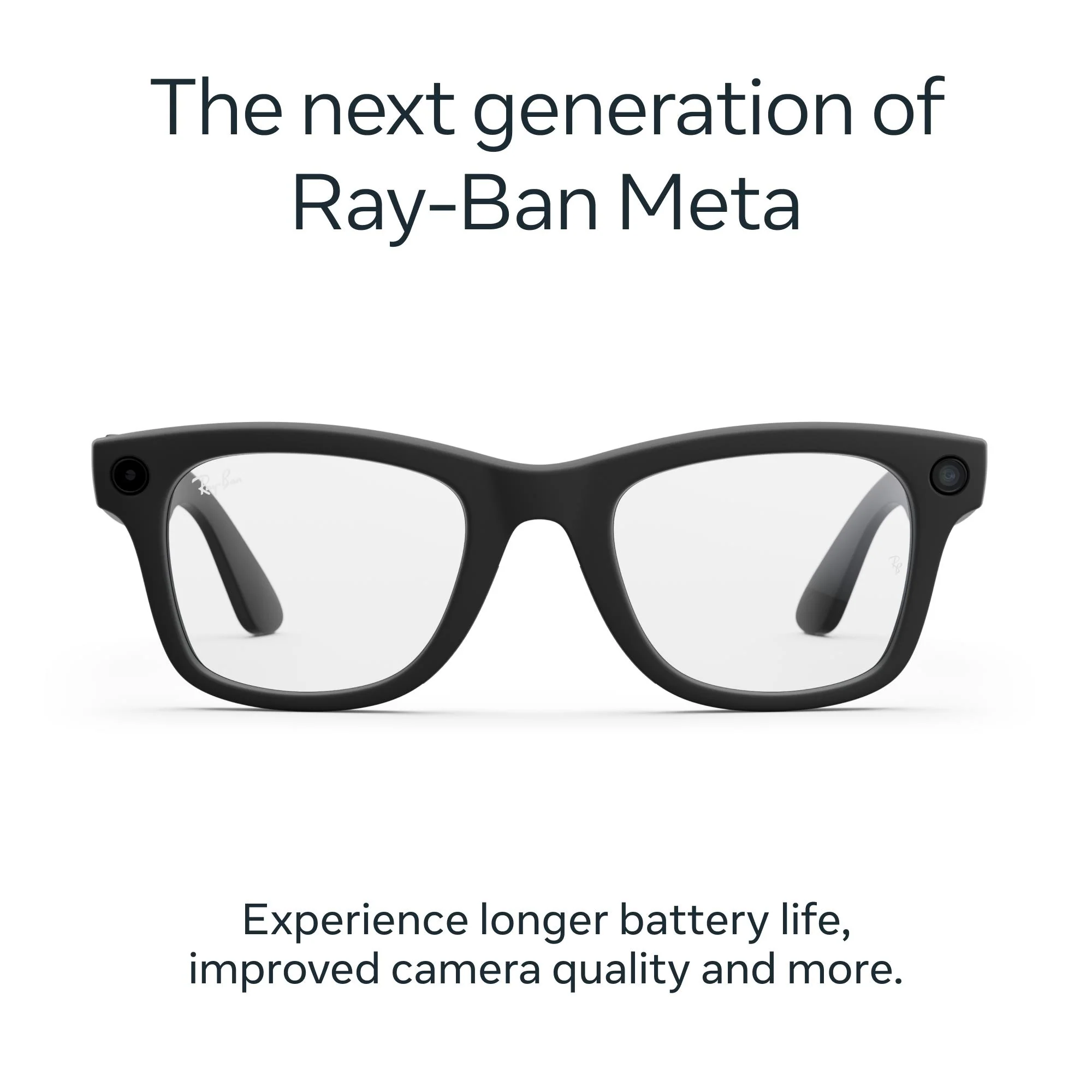 Ray-Ban | Meta Wayfarer Large Gen 2 AI Glasses (Matte Black/Clear) - Image 2
