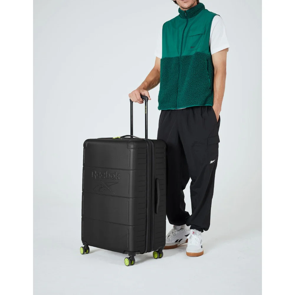Reebok Wanderer Large 125L Hard Shell Case Travel Luggage (Black) - Image 2