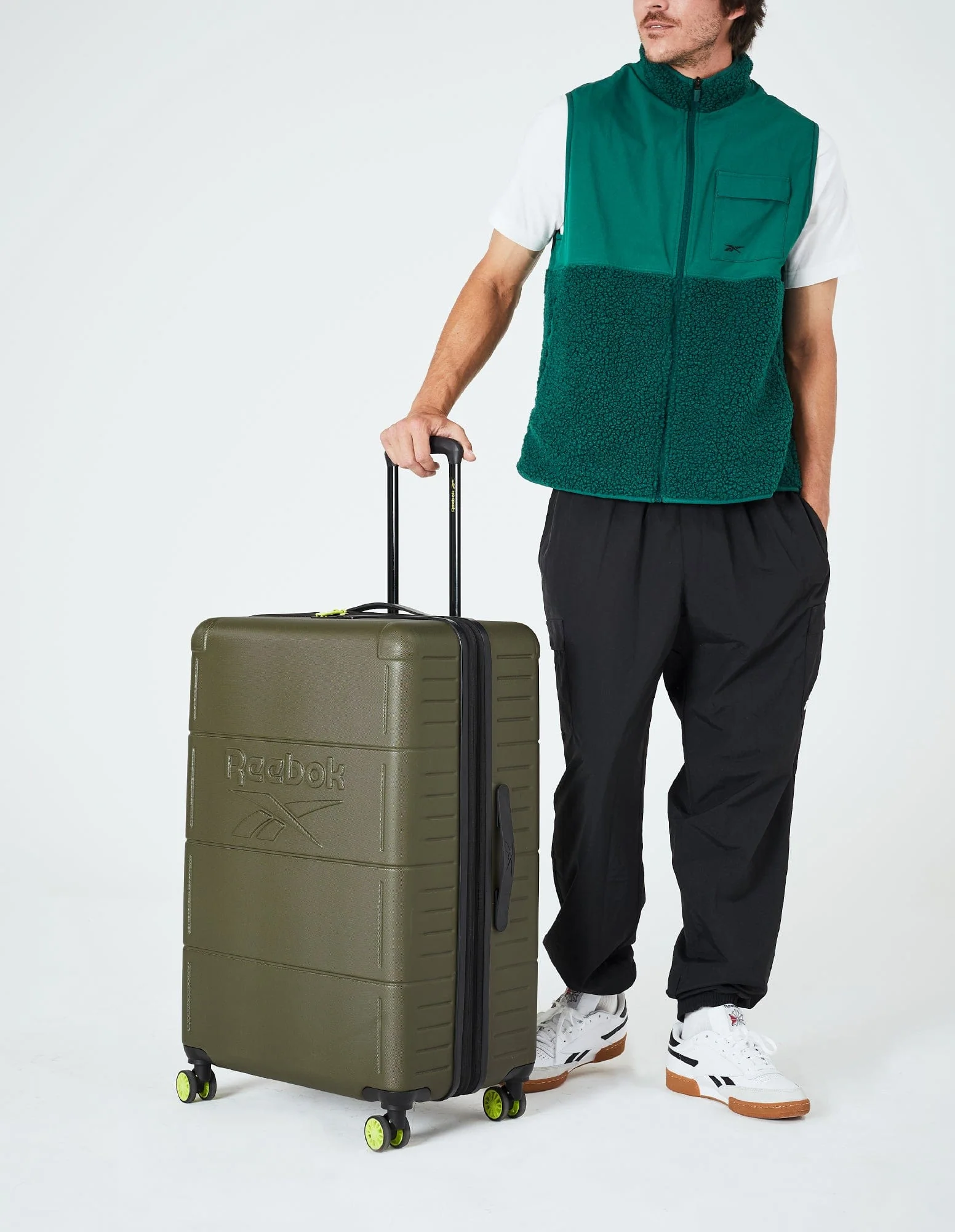 Reebok Wanderer Medium 90L Hard Shell Case Travel Luggage (Khaki) - Image 3