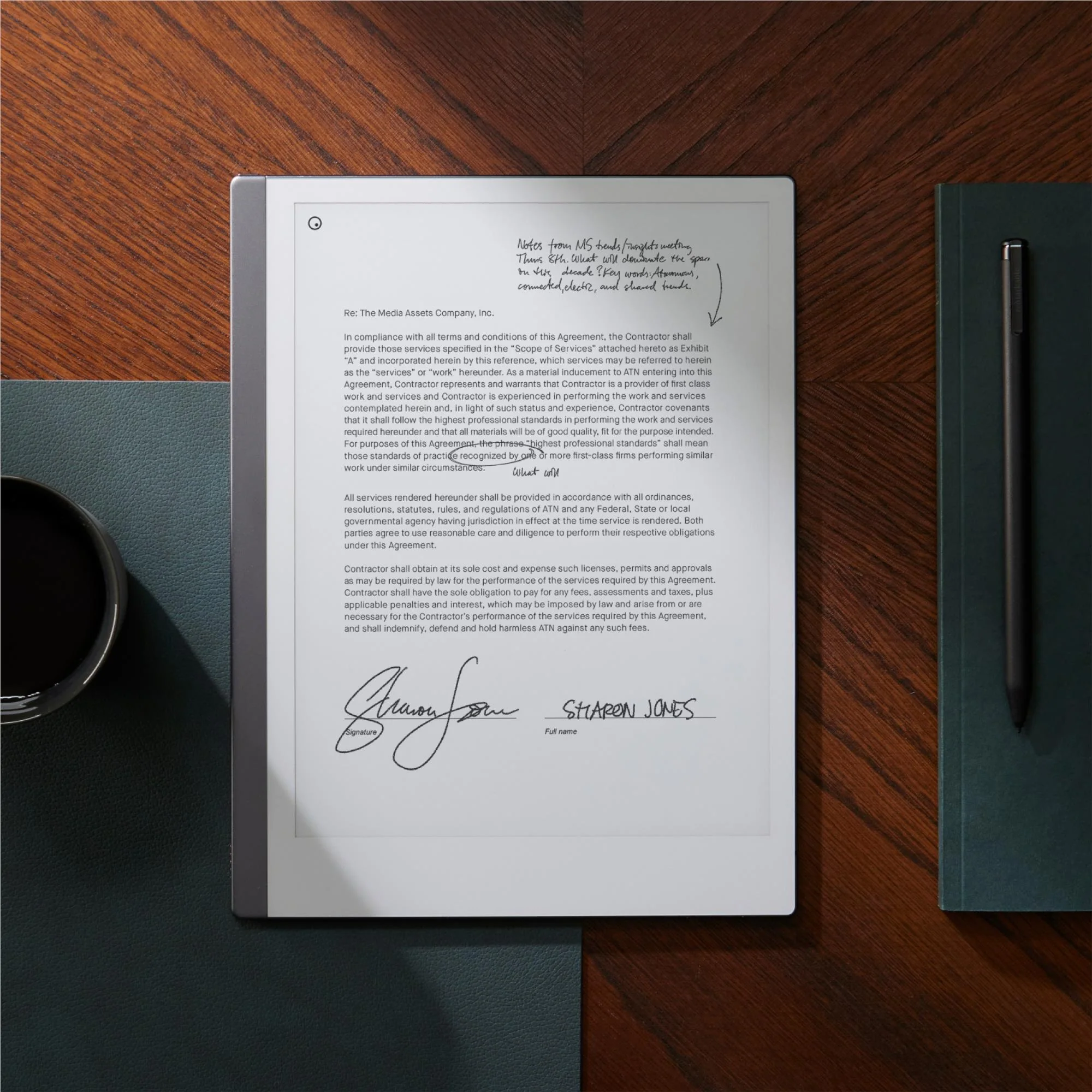 reMarkable 2 10.3" Paper Tablet with Marker Plus and Polymer Weave Book Folio (Grey) - Image 9