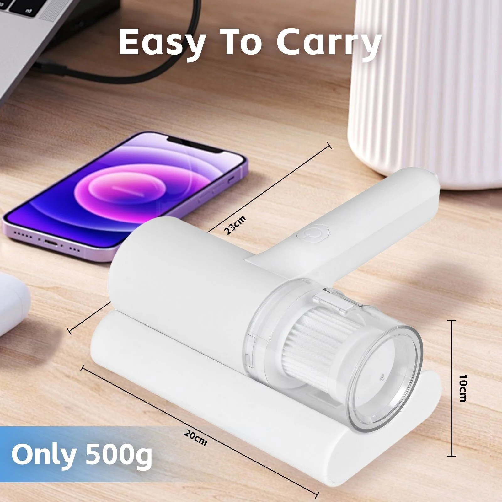 Remology Portable Cordless Handheld Vacuum Cleaner UV Light Rechargeable Duster - Image 4