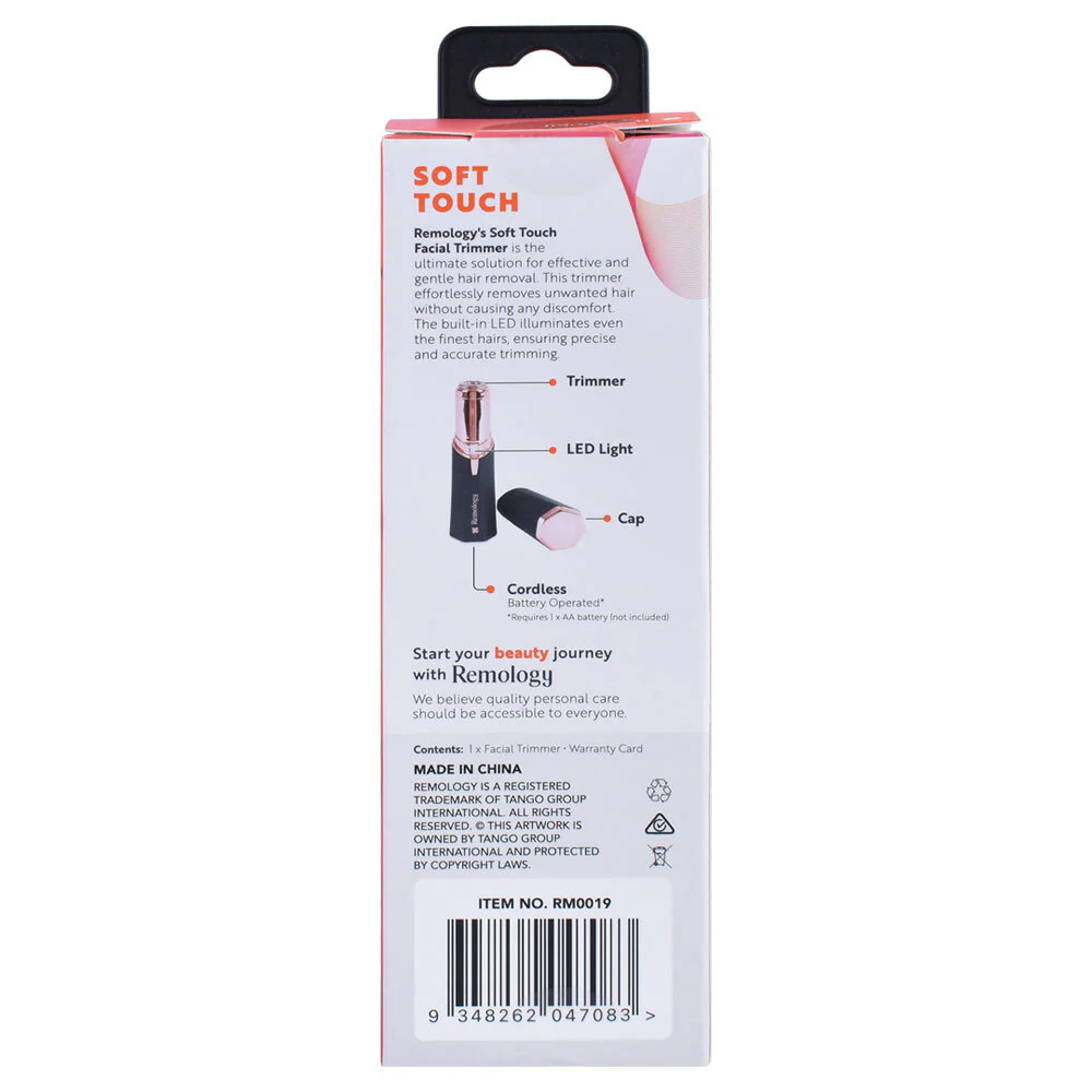 Remology Soft Touch Compact Facial Hair Trimmer with LED - Image 3