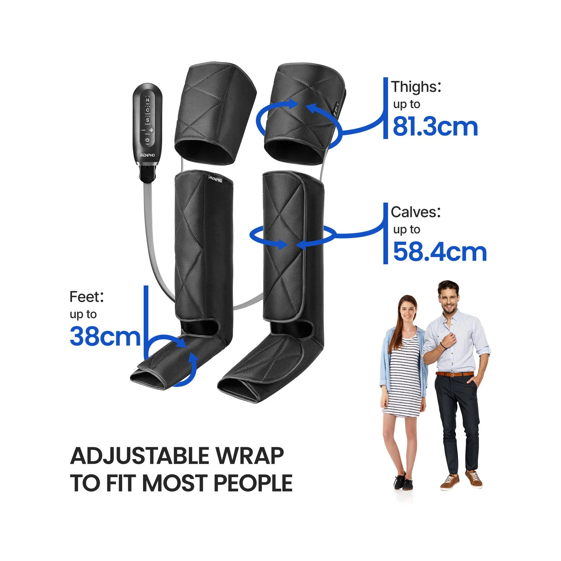 RENPHO Air Compression Leg Massager with Heat - Image 3