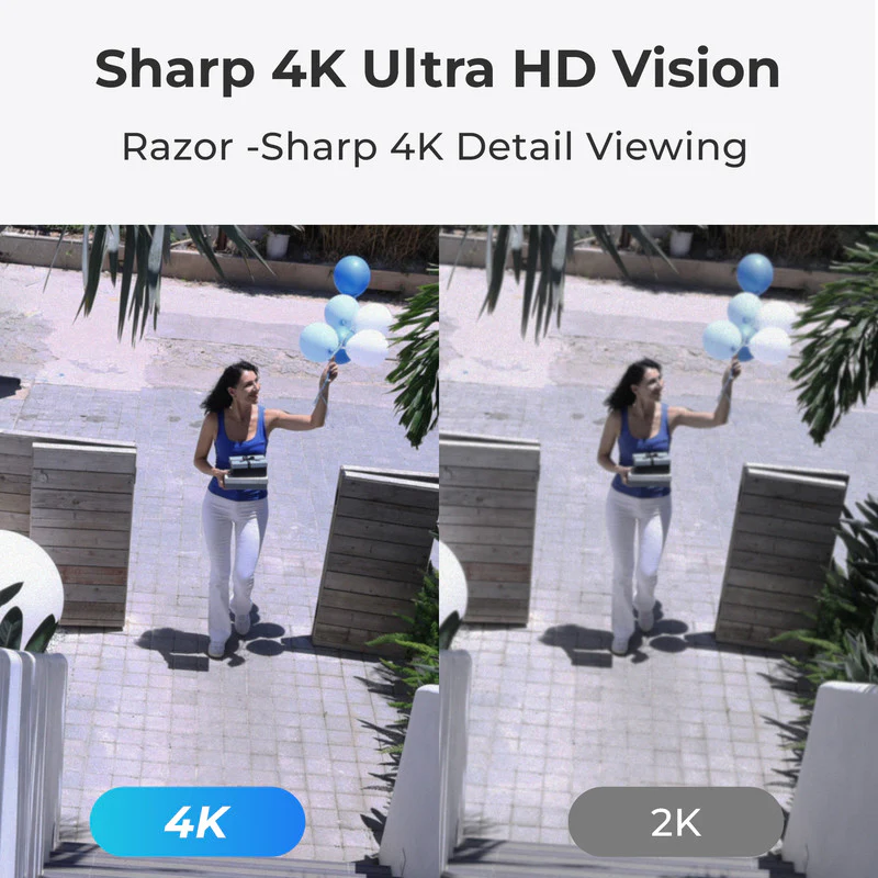 Reolink 4K Zoom Camera 4×Video Doorbell PoE Home Security Camera System - Image 2