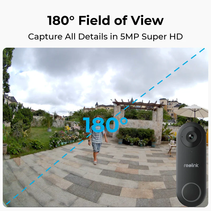 Reolink 5MP PoE Camera Video Doorbell with Chime Person Detection - Image 2
