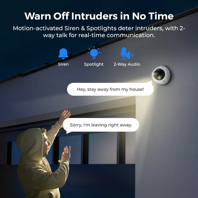 Reolink 8-CH 12MP IK10 CCTV Dome Security System with Spotlights - Image 4