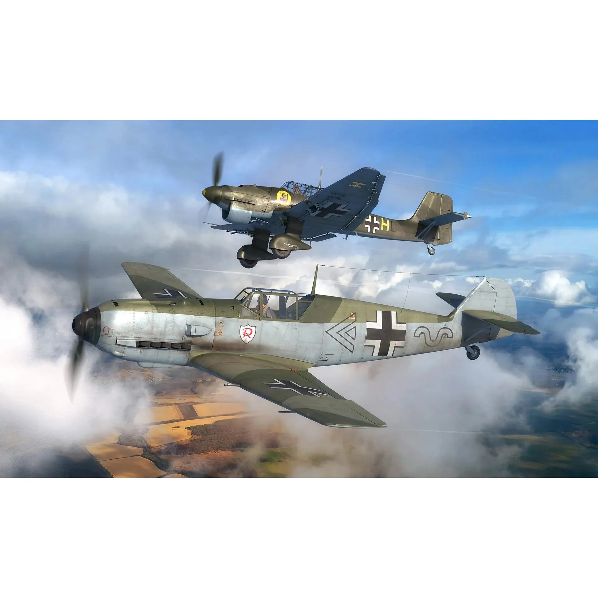 Revell 1/144 Messerschmitt Bf109E and Junkers Ju87B Stuka - Image 2