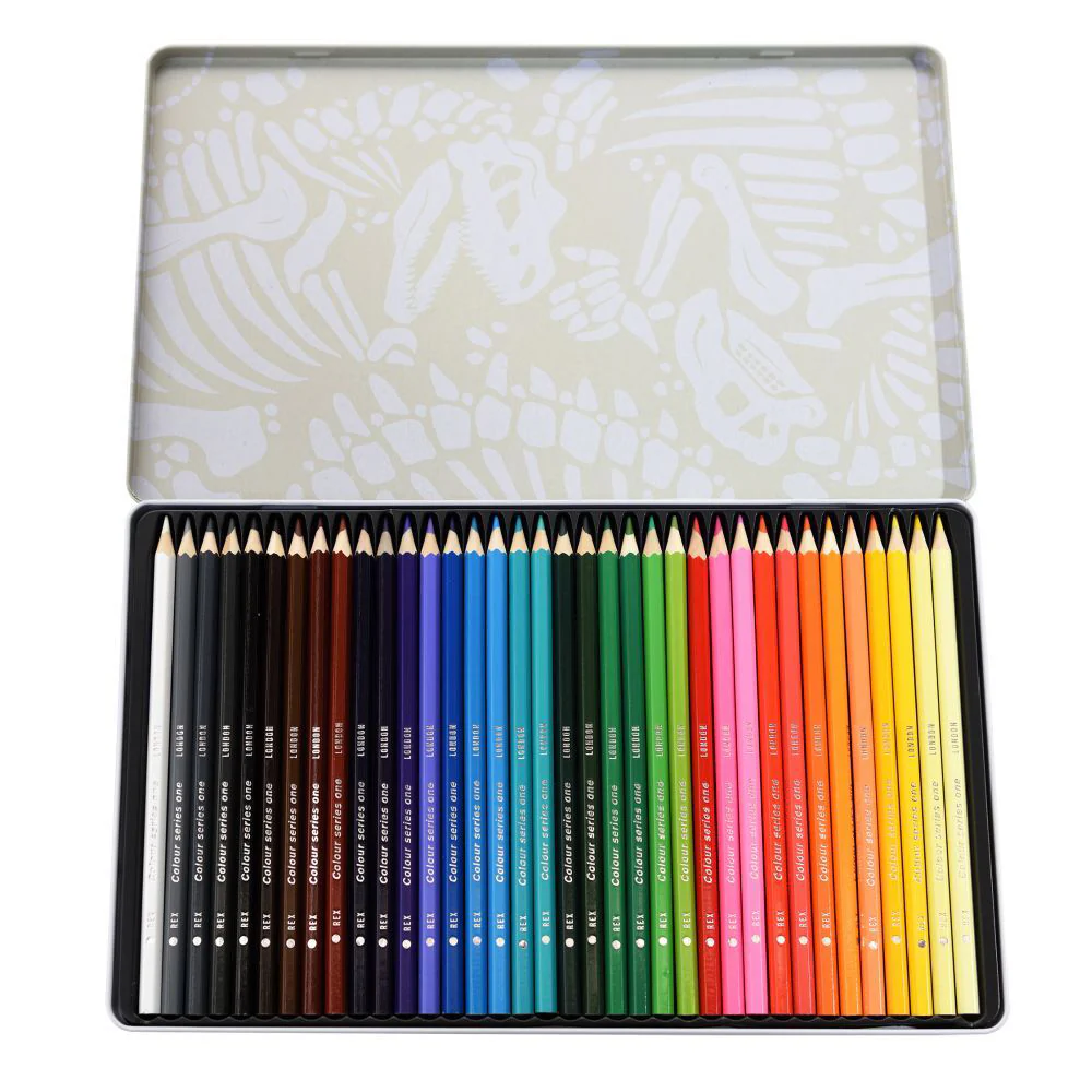 Rex London 36-Piece Colouring Pencils (Prehistoric Land) - Image 2