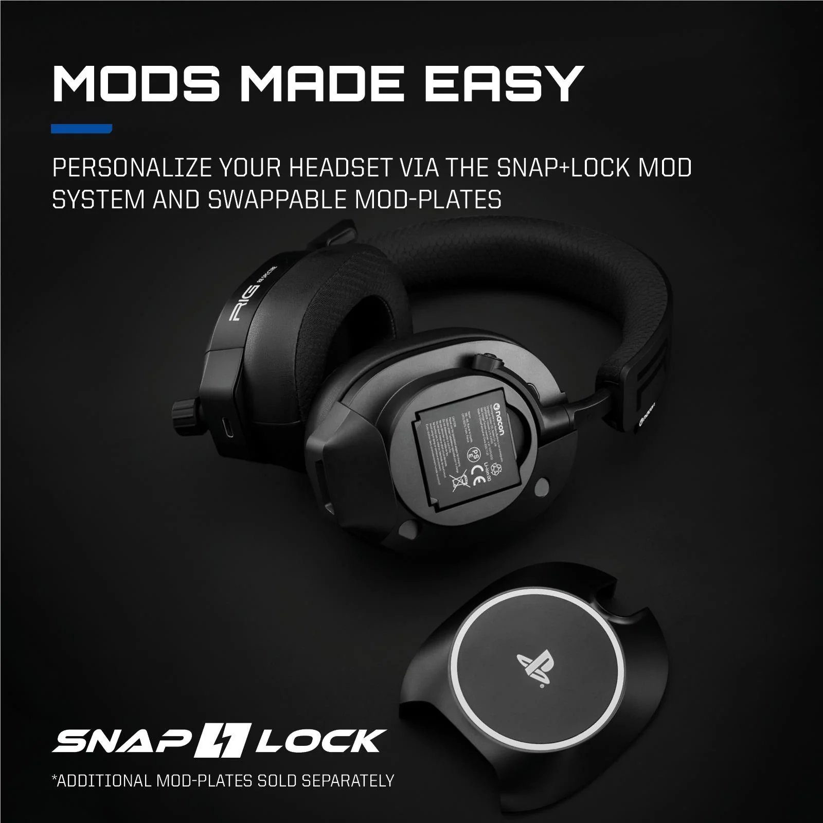 RIG R8 SPECTRE PRO HS Dual Wireless Gaming Headset and Base Station for PlayStation (Black) - Image 11