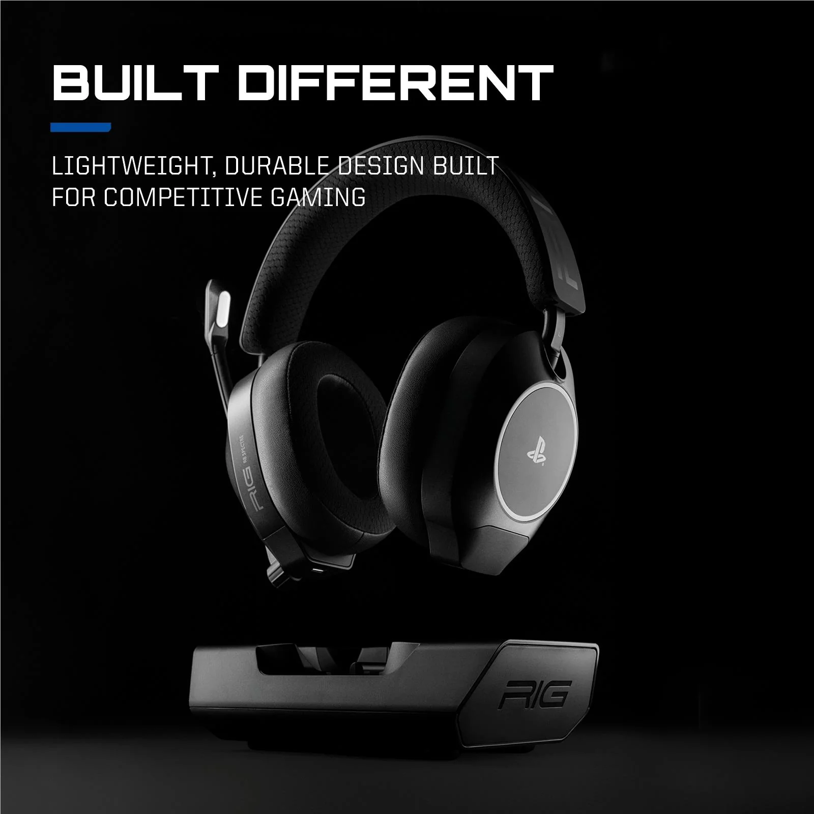 RIG R8 SPECTRE PRO HS Dual Wireless Gaming Headset and Base Station for PlayStation (Black) - Image 3