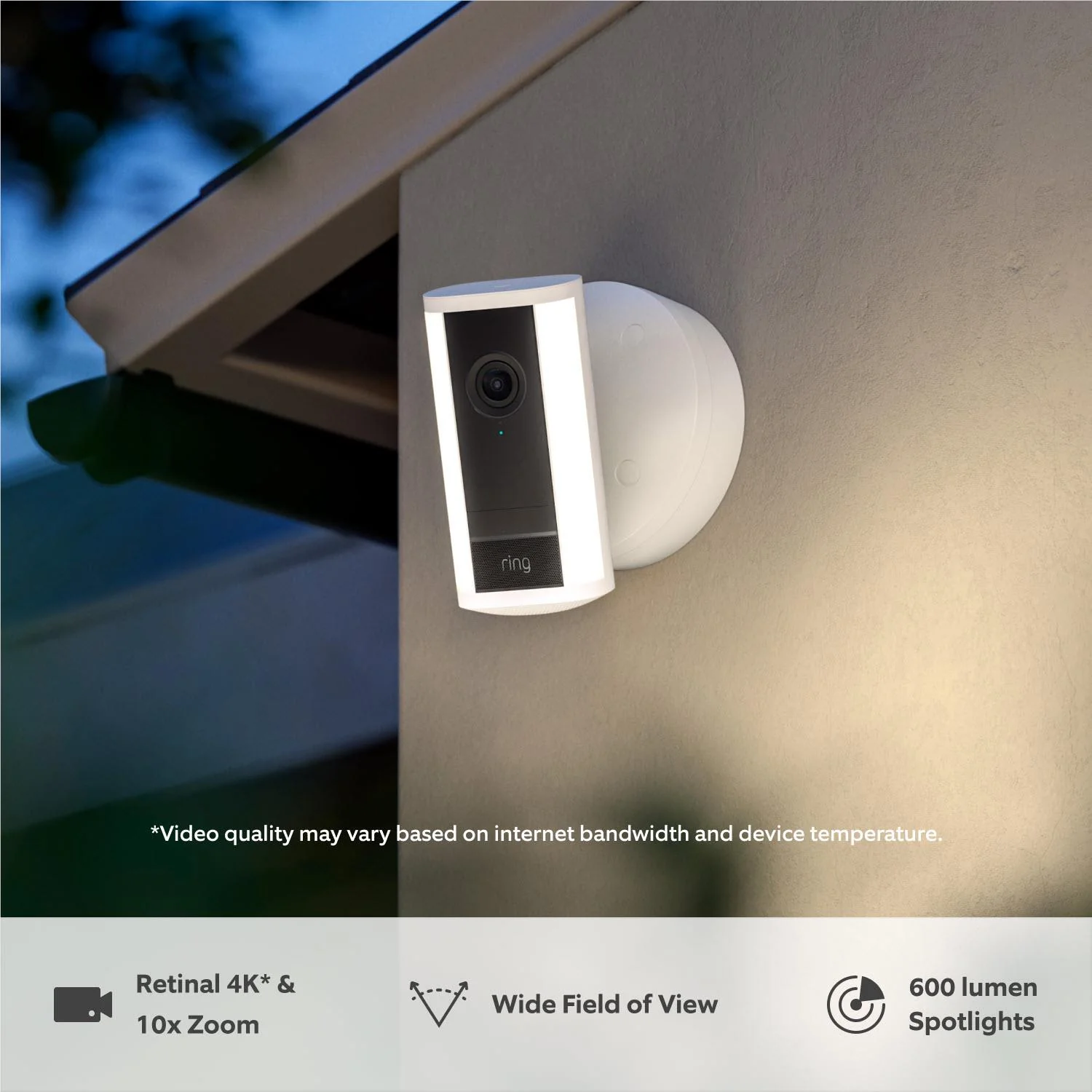 Ring Spotlight Cam Pro Wired Security Camera (White) - Image 3
