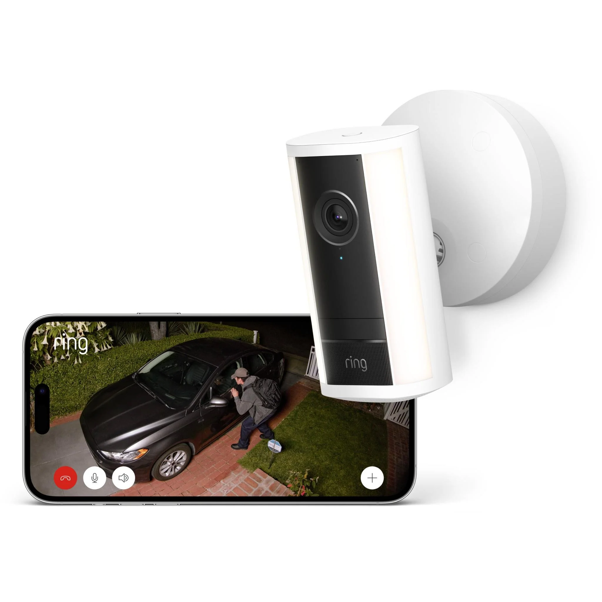 Ring Spotlight Cam Pro Wired Security Camera (White) - Image 4