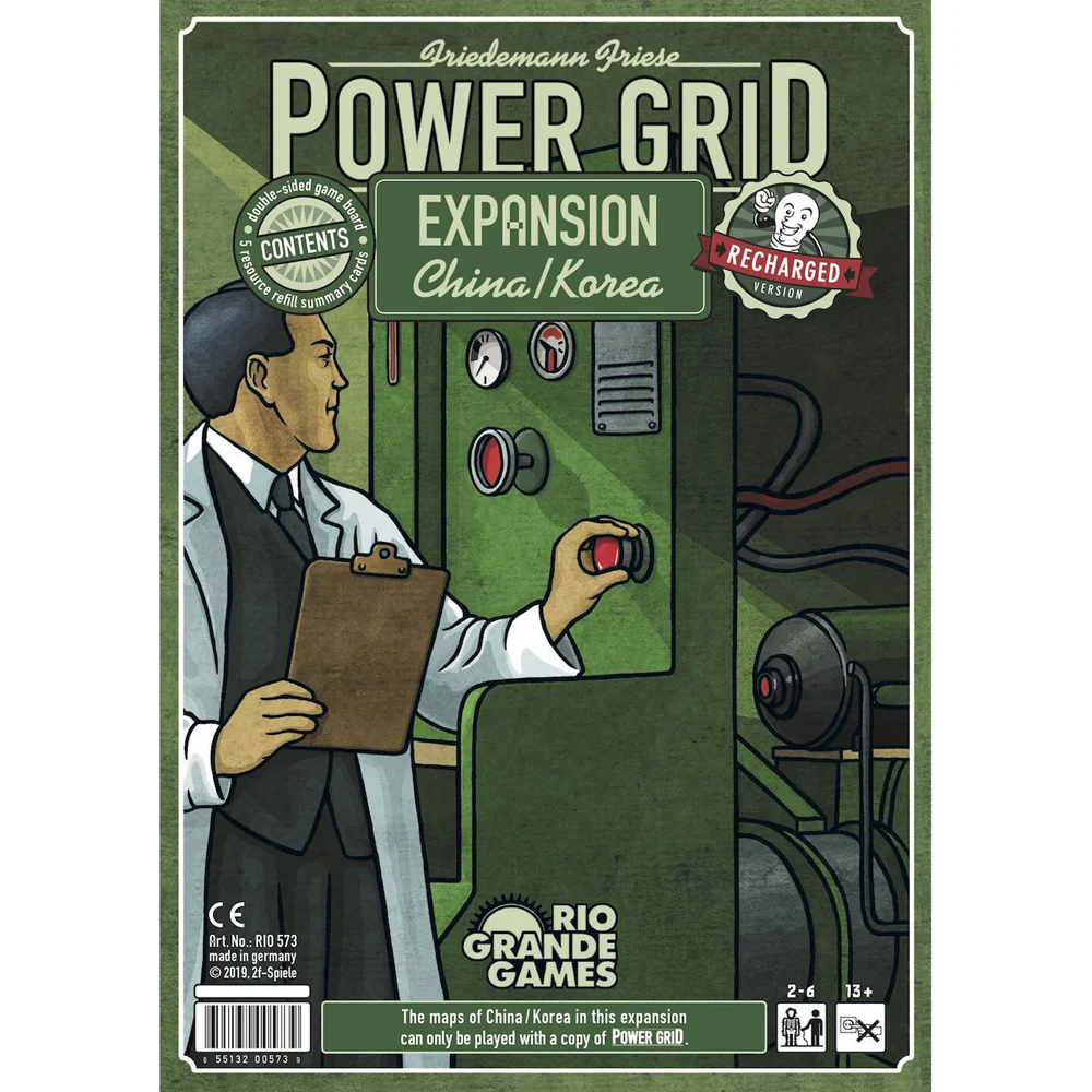 Rio Grande Power Grid China/Korea Expansion Recharged Strategy Board Game 13y+ - Image 2