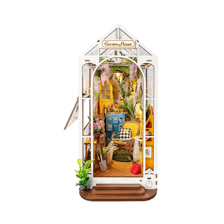 Robotime DIY 3D Bookends Garden House