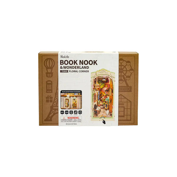 Robotime DIY Bookends Kit Floral Corner - Image 5