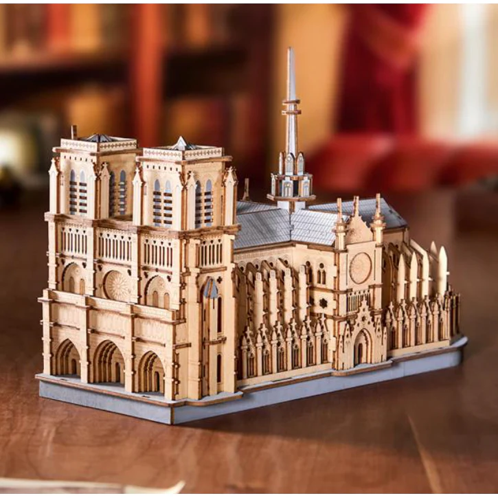 Robotime DIY Window Twin Tower Cathedral - Image 5