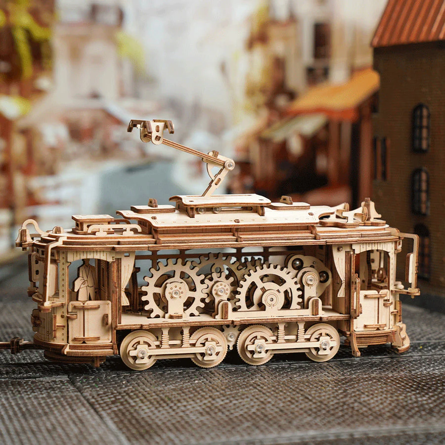 Robotime Mechanical Models Classic City Tram - Image 4
