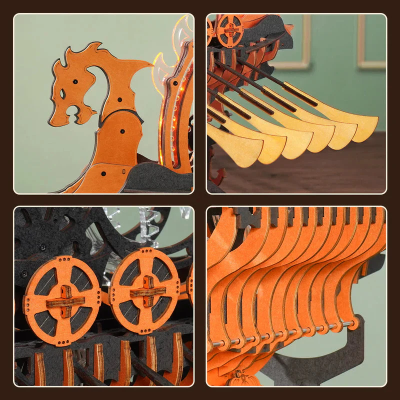 Robotime Mechanical Models Viking Dragon Ship - Image 3