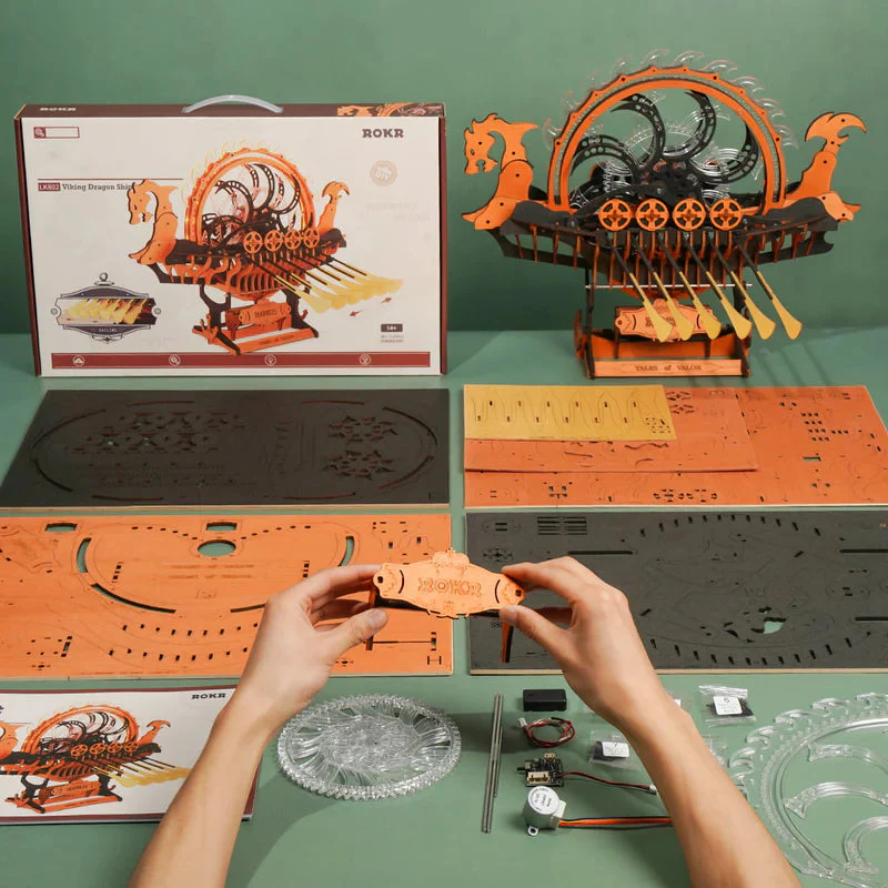 Robotime Mechanical Models Viking Dragon Ship - Image 4
