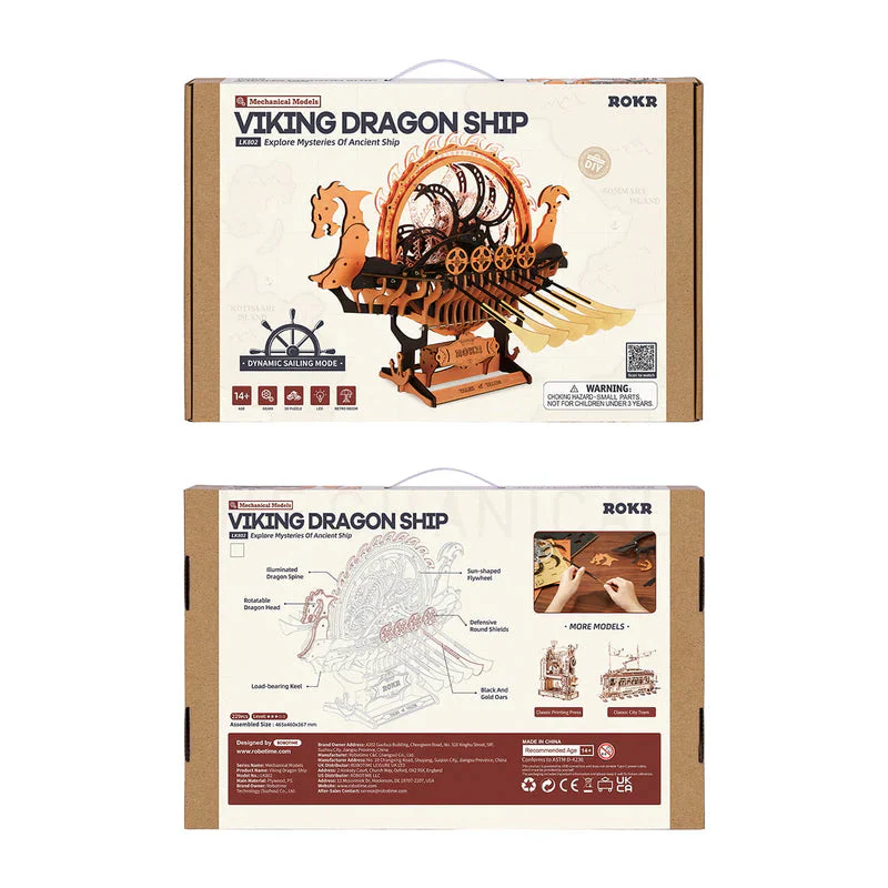 Robotime Mechanical Models Viking Dragon Ship - Image 5