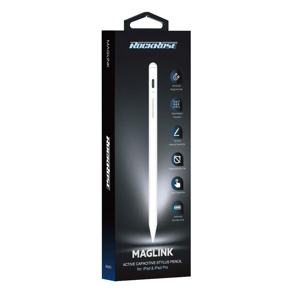 RockRose MagLink Neo Active Capacitive Stylus for iPad (White) - Image 3