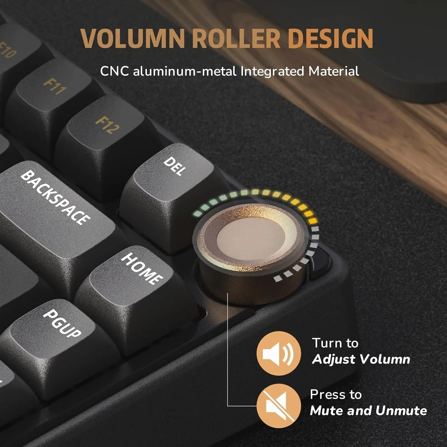 Royal Kludge R75 Wired RGB Hot Swap Mechanical Keyboard (Phantom with Brown Switch) - Image 3