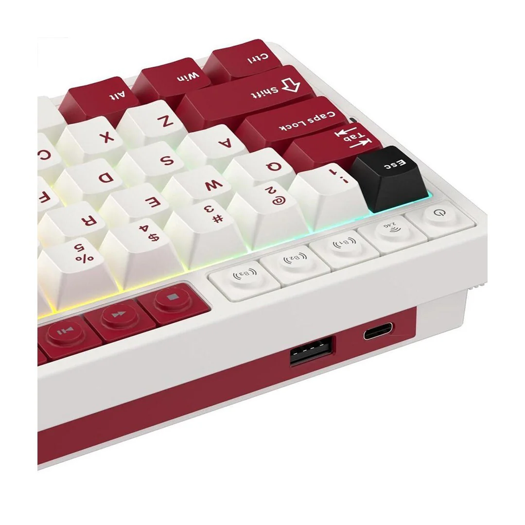 Royal Kludge RK M65 Tri Mode RGB Hot Swap Mechanical Keyboard (Cream switch) - Image 6