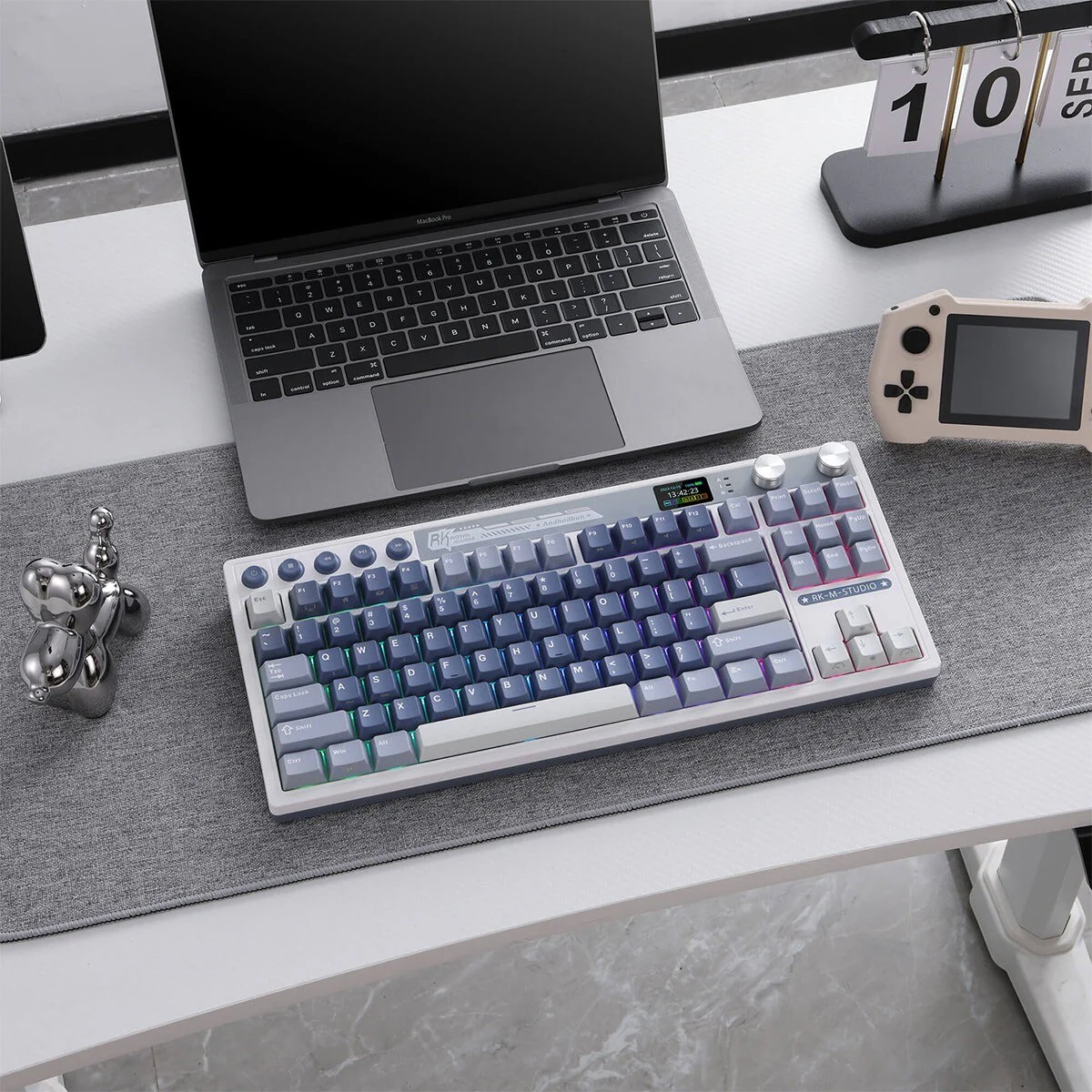 Royal Kludge RK M87 Tri Mode RGB 88 Keys Mechanical Keyboard (Ocean Blue) - Image 6