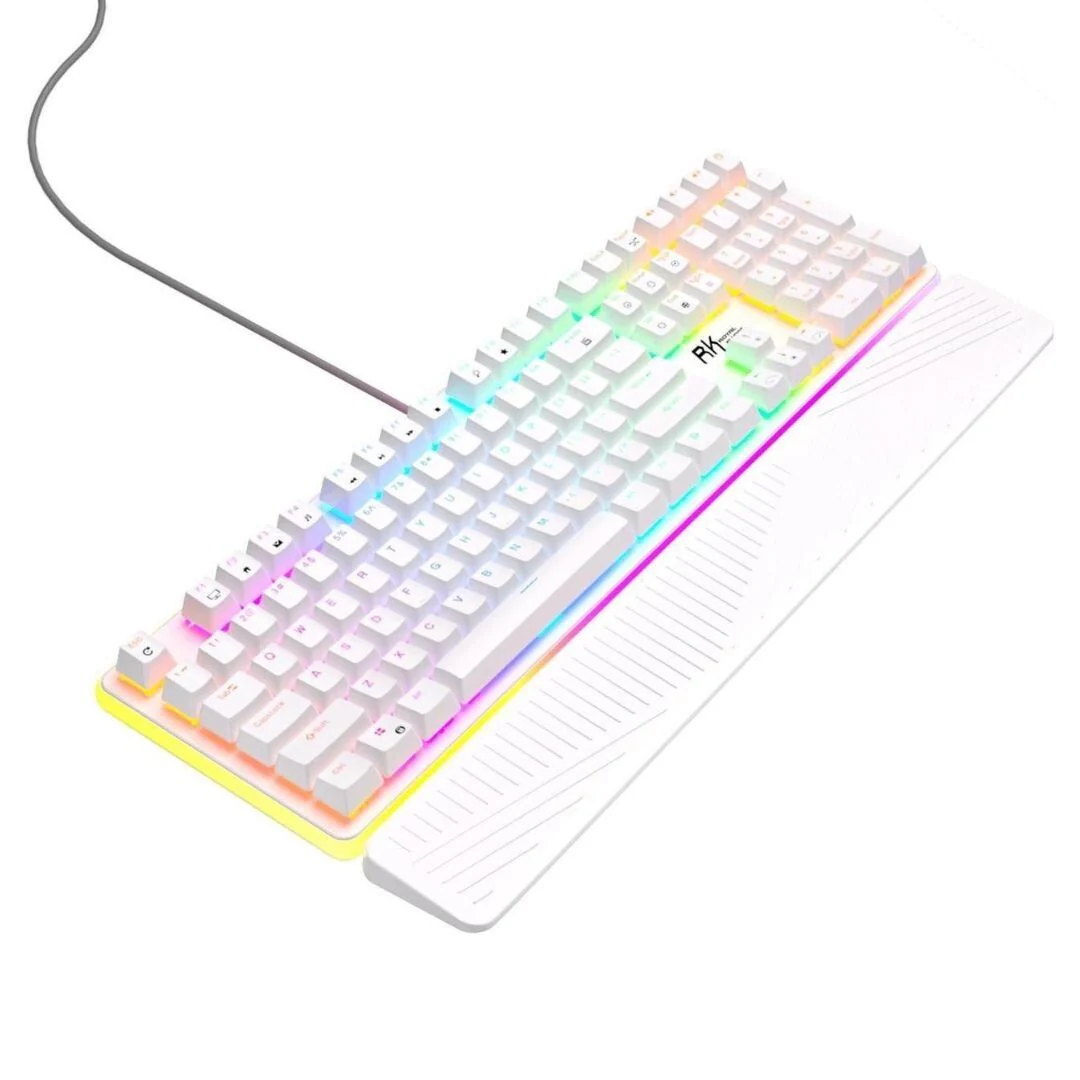 Royal Kludge RK918 RGB Wired Full Size Mechanical Keyboard (White - Brown Switch) - Image 3