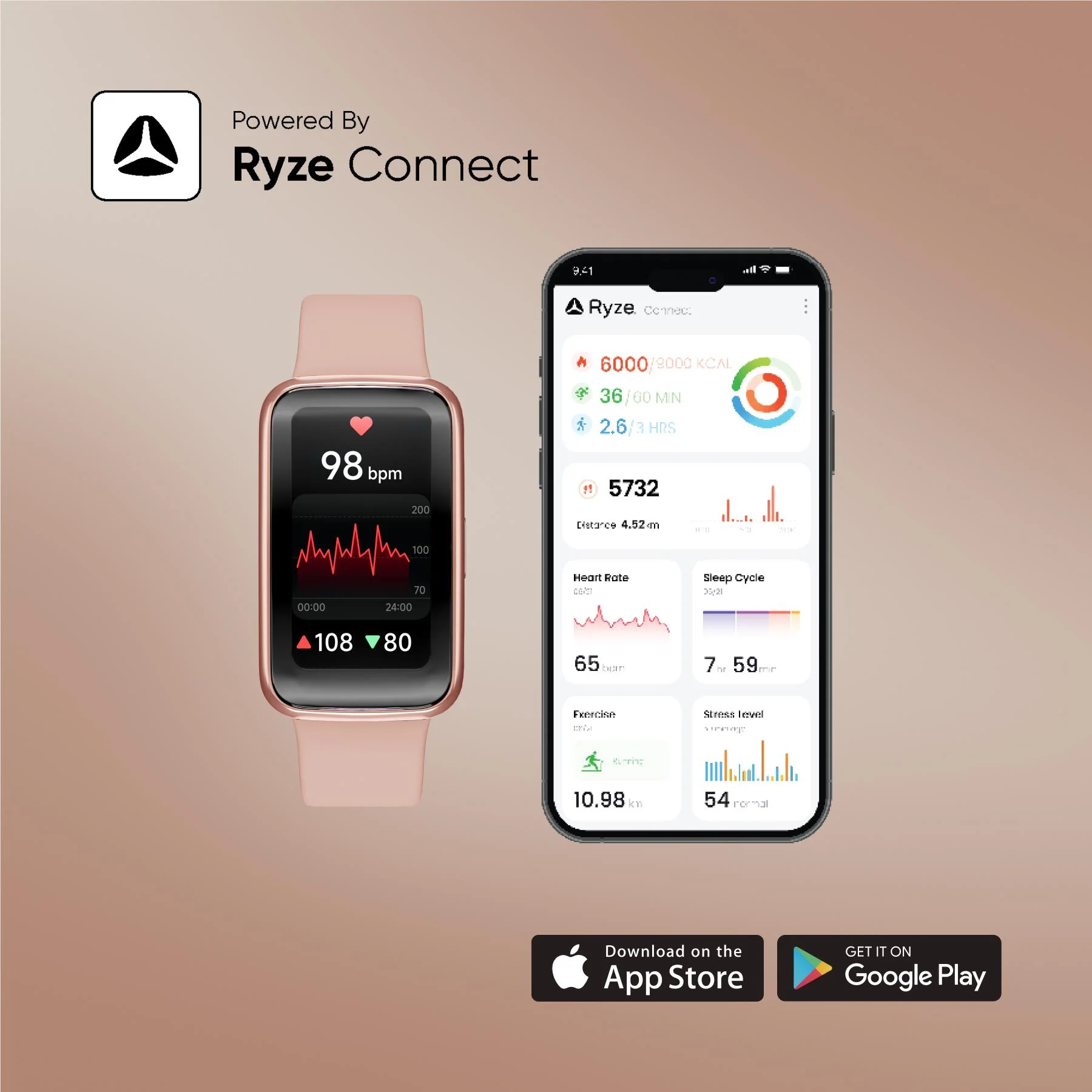 Ryze Elevate Gen2 Smart Watch (Pink & Hot Pink) - Image 11