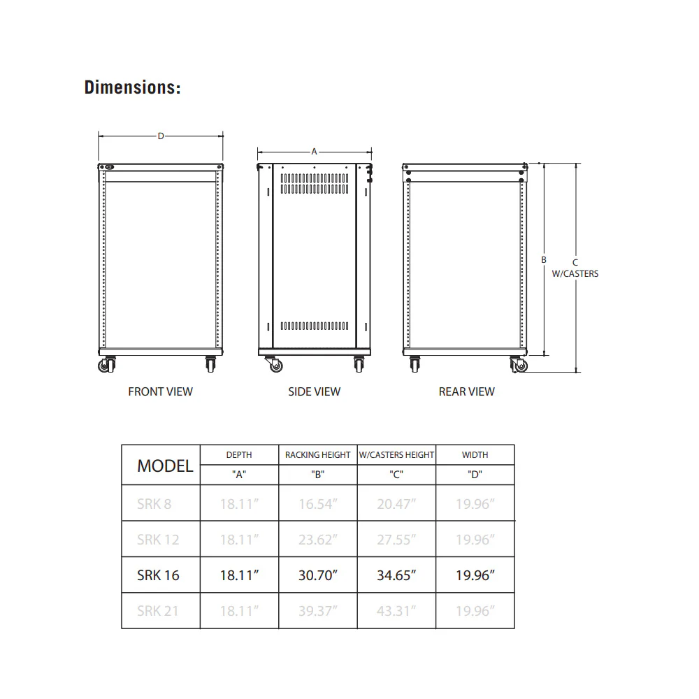 Samson 16 Unit Equipment Rack - Image 3