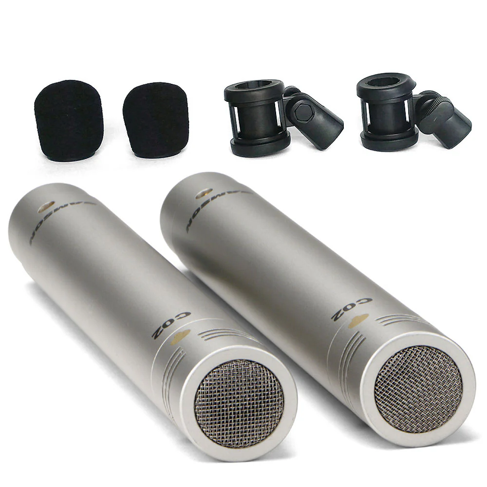 Samson C02 Condenser Pencil Microphones with clip & base (2-Pack) - Image 6