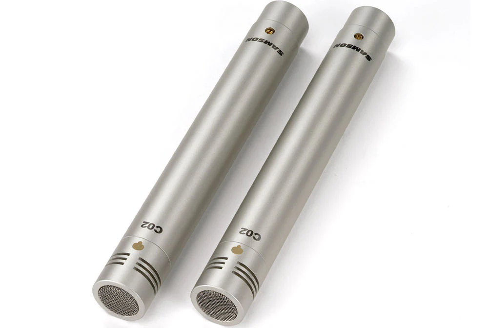 Samson C02 Condenser Pencil Microphones with clip & base (2-Pack) - Image 8