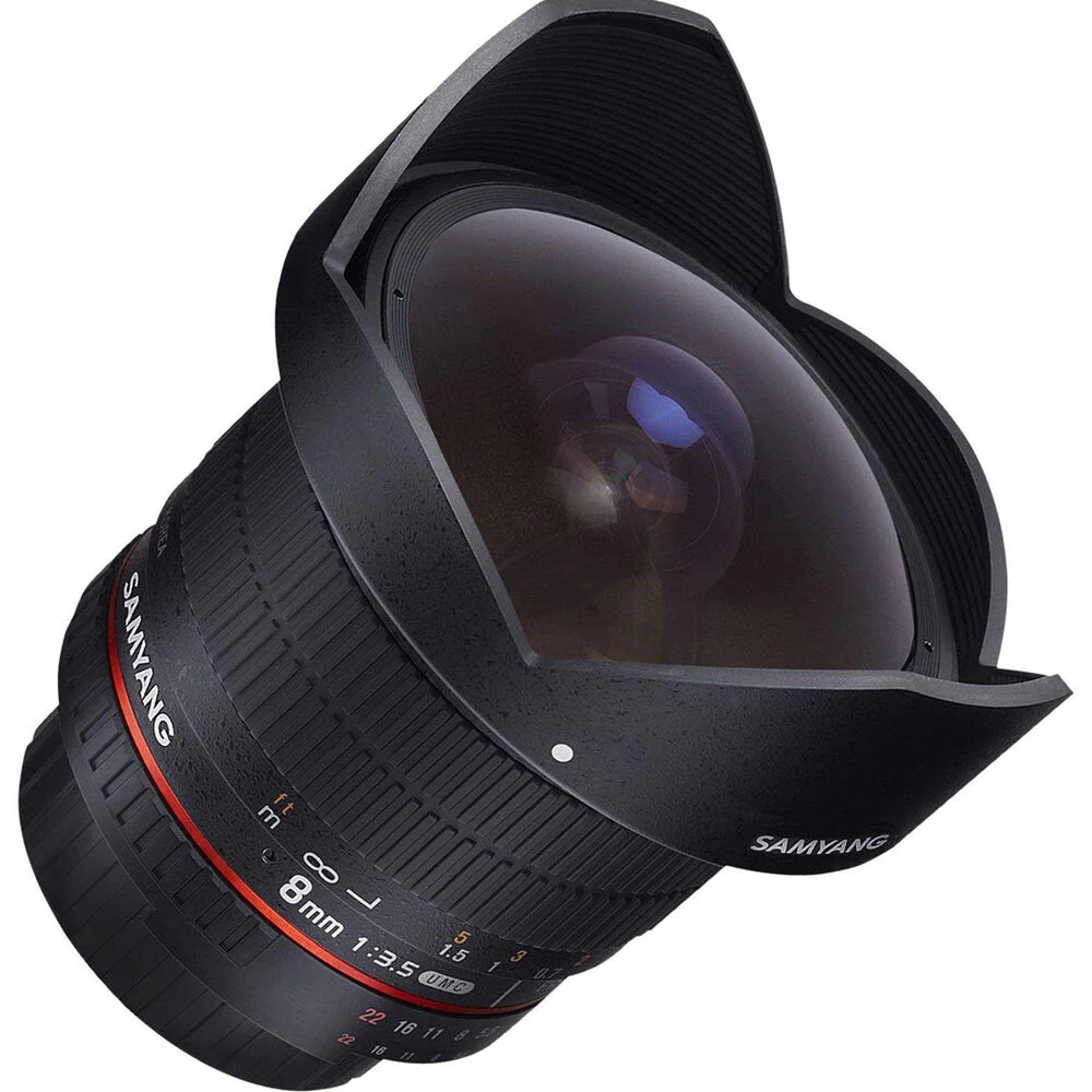 Samyang 8mm F3.5 Fisheye UMC II Camera Lens For Nikon AE APS-C (Black) - Image 2