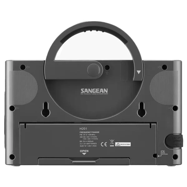 Sangean H-201DG AM/FM WP Radio - Dark Grey - Image 4