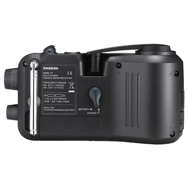 Sangean MMR-77 AM/FM Multi Powered Radio - Black - Image 4