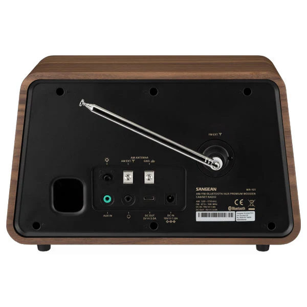 Sangean WR-101 AM/FM/BT Radio - Vintage Walnut - Image 5