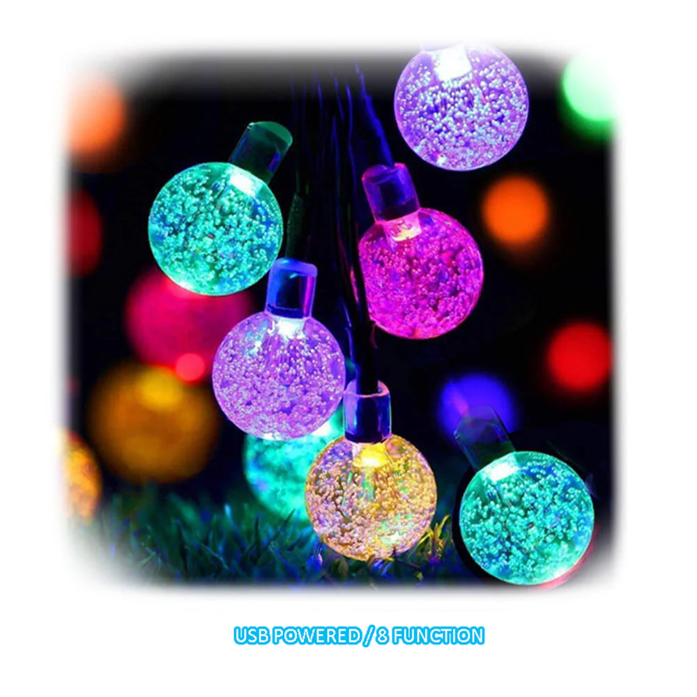 Sansai 100 LED Bubble String Lights (Multicoloured) - Image 2