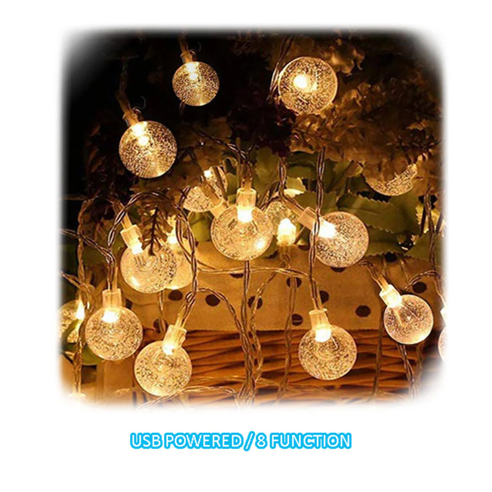 Sansai 100 LED Bubble String Lights (Warm White) - Image 2