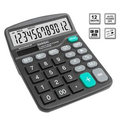 Sansai 12 Digit Desktop Calculator - Image 2