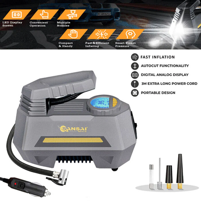 Sansai 120W Portable Air Pump (Black) - Image 2