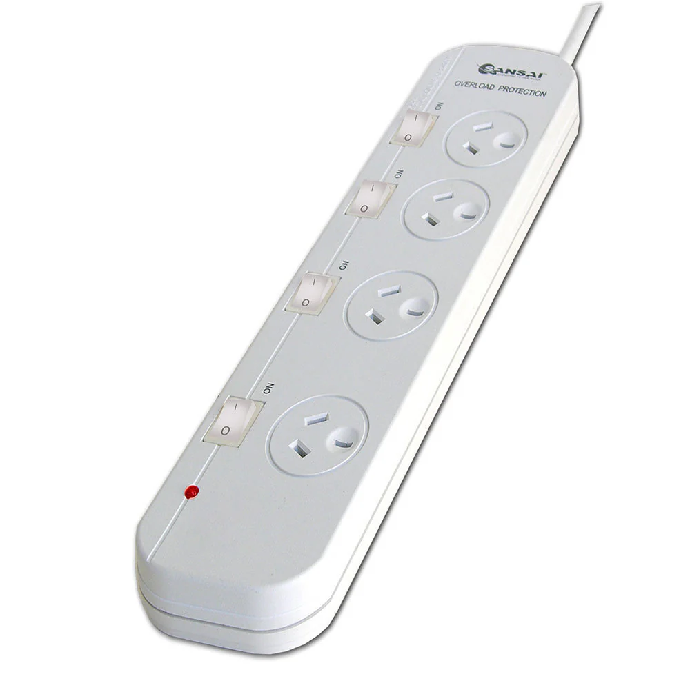 Sansai 4 Individual Switch Outlet Powerboard - Image 3
