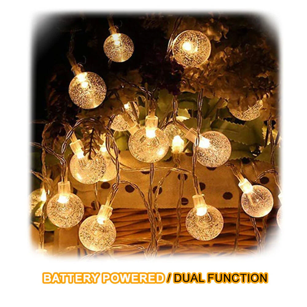 Sansai 50 LED Bubble String Lights (Warm White) - Image 2